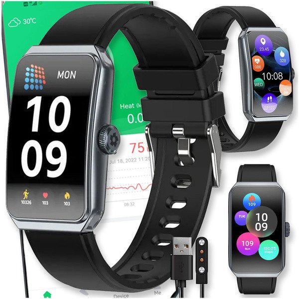 SMARTWATCH ZEGAREK WATCH AMOLED BLUETOOTH SMARTBAND SPORTOWY MENU PL DAMSKI R11 1
