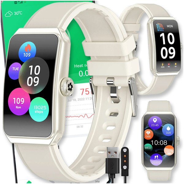SMARTWATCH ZEGAREK WATCH AMOLED BLUETOOTH SMARTBAND SPORTOWY MENU PL DAMSKI R11 1