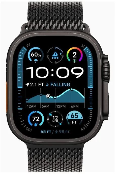 Smartwatch Apple Watch Ultra 2 GPS + Cellular 49mm Black Titanium Case Milanese Loop M Czarny (MX5V3NF/A) 1
