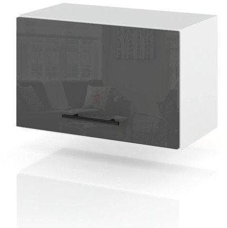 Szafka Kuchenna Wisząca Okapowa Modulowa 60cm Spremium Szary Połysk 1