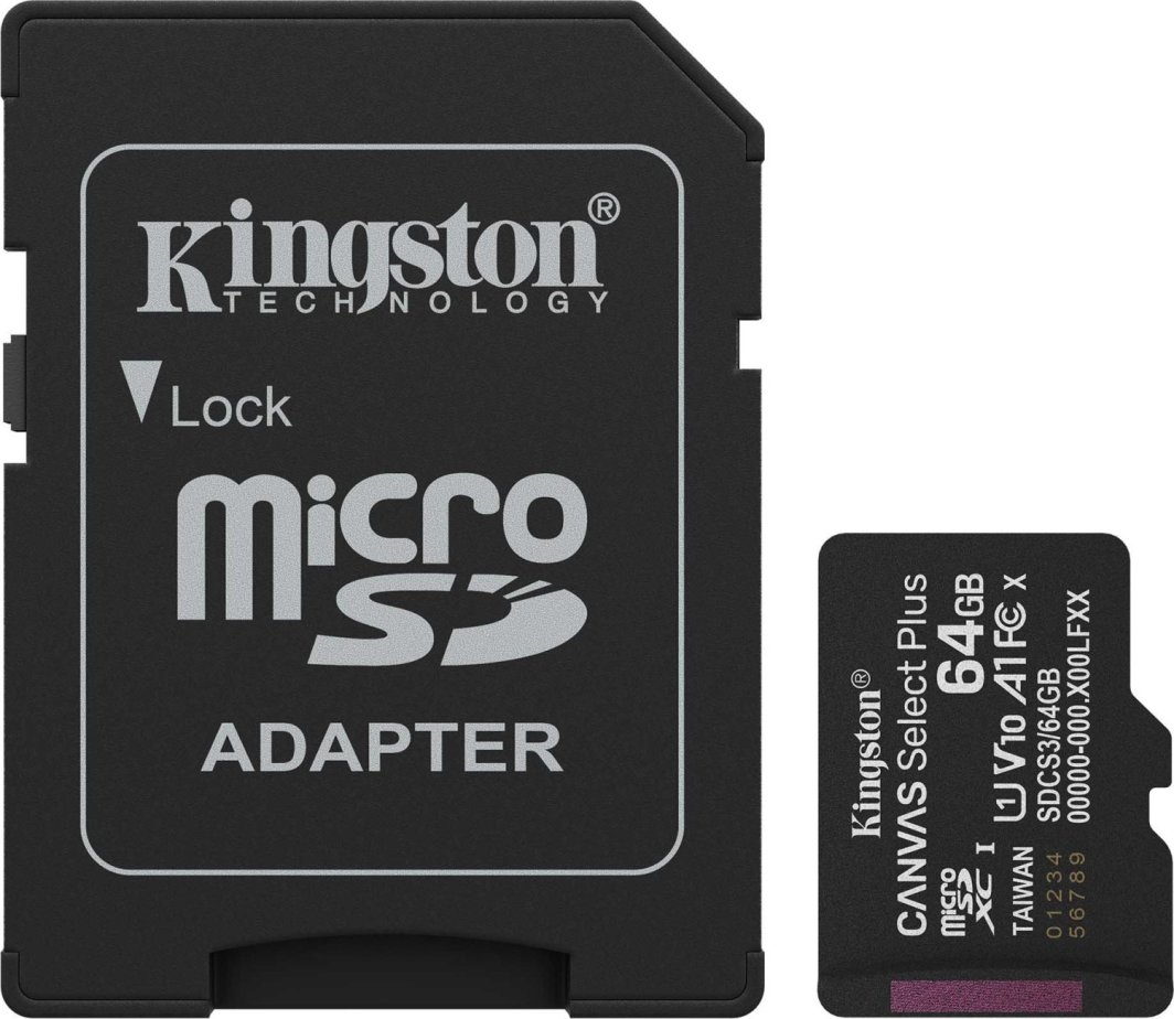 Karta Kingston Canvas Select Plus MicroSDXC 64 GB UHS-I/U1 A1 V10 (SDCS3/64GB) 1
