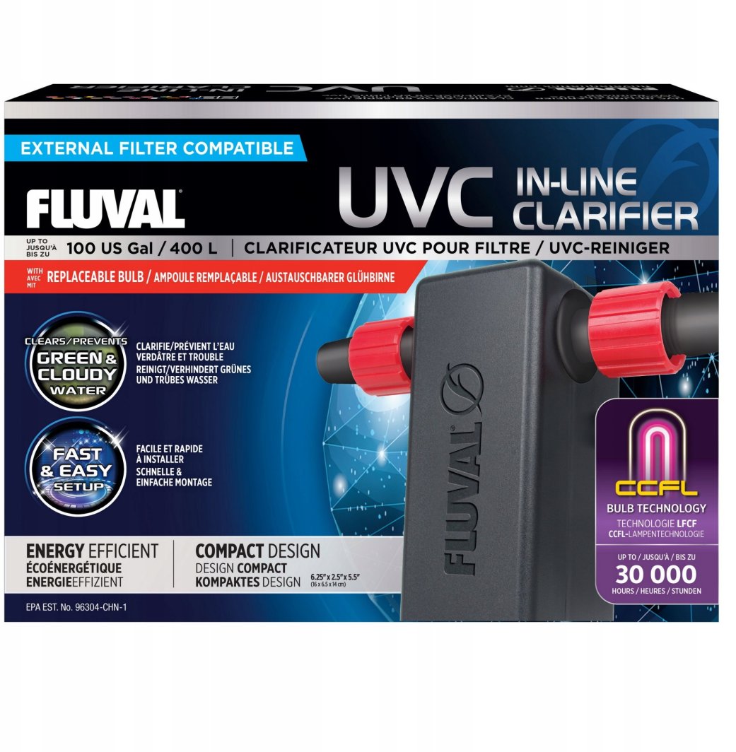 Sterylizator UVC In-Line Clarifier, 16x14x6,5cm, 3W, max. 400L 1