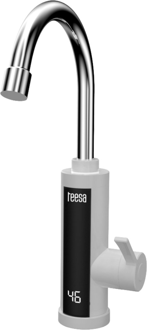 Przepływowy podgrzewacz wody - bateria kuchenna biała