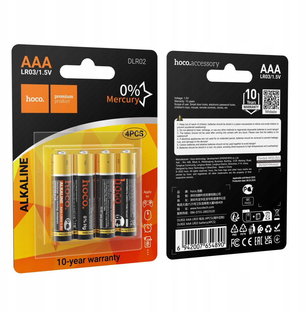 Bateria R3 (AAA) Hoco DLR02 4 szt 1
