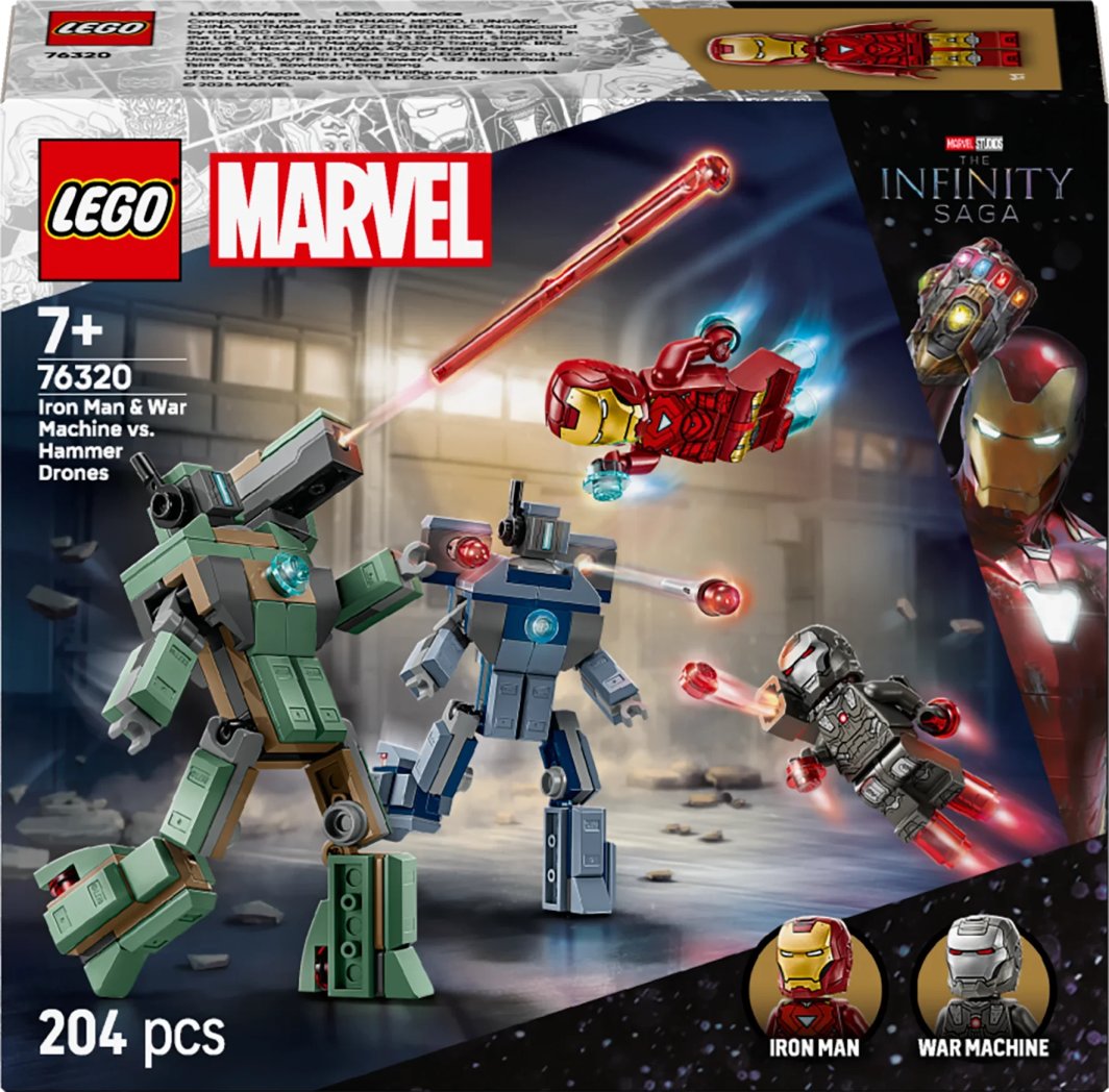 Marvel Iron Man i War Machine kontra drony Hammera (76320) 1