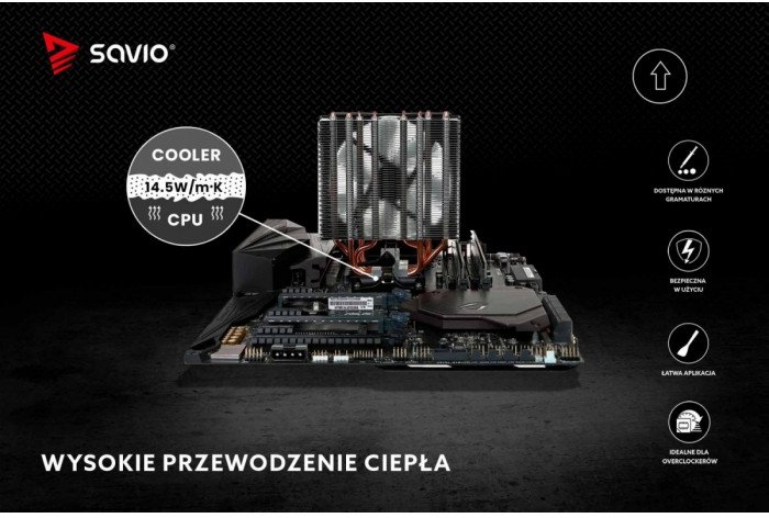 savio Pasta termoprzewodząca Glacier 14,5 W/mK, 4g TG-04 1