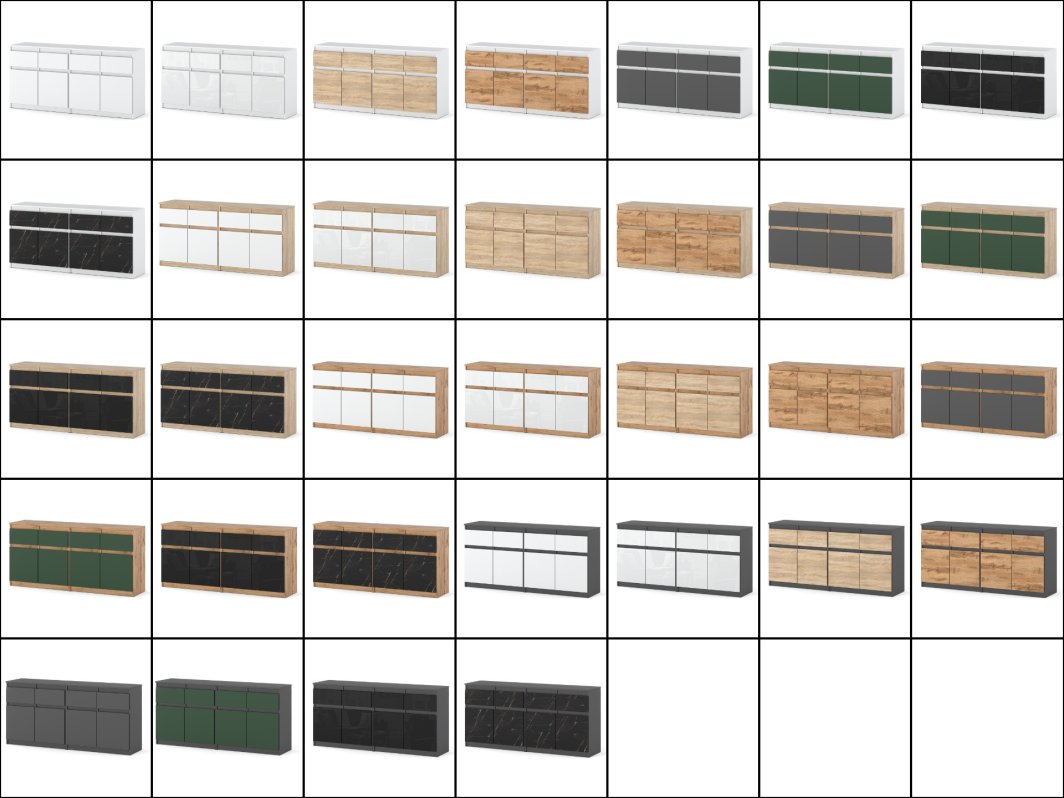 Komoda Drewniana 4 Szuflady Dąb Wotan Sonoma Szafka 160cm Sypialnia Salon 1