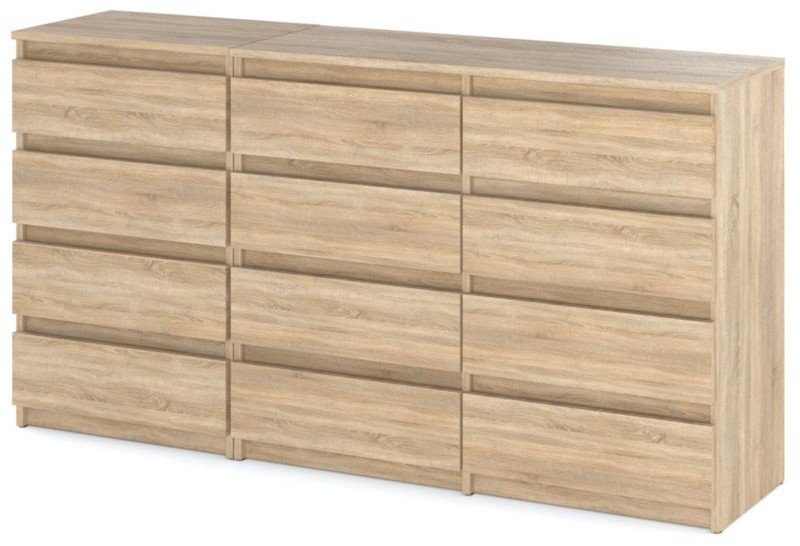 Komoda 12 Szuflad Szafka Pojemna Nowoczesna Rtv Stolik Salon 180cm Sonoma 1