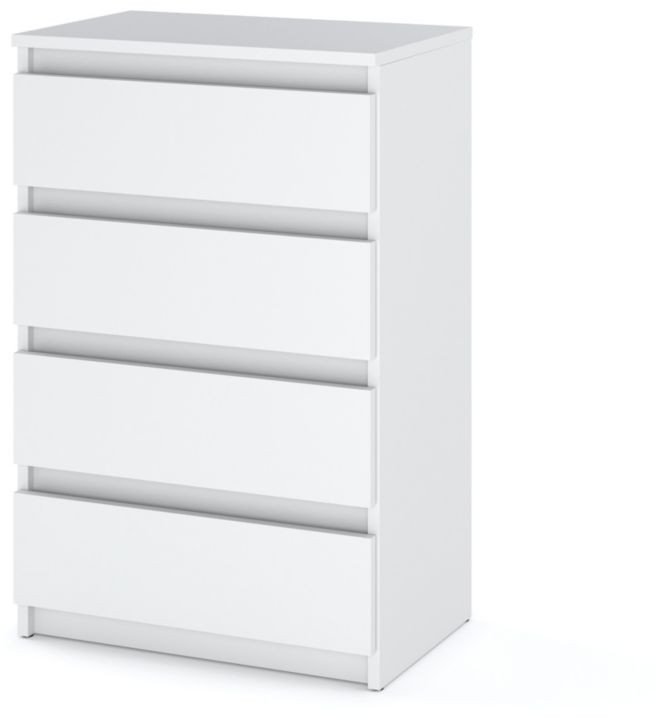 Komoda Biała Mat 4 Szuflady Nowoczesna Szafka Do Salonu 60cm Młodzieżowa 1