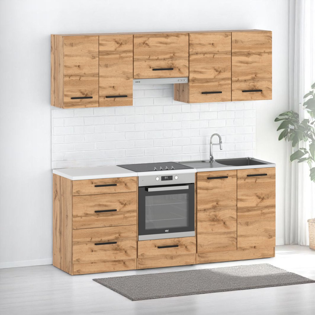 Kuchnia Drewniana Modułowa Z Blatem Mała 2.0m Wotan Wotan San Sebastian