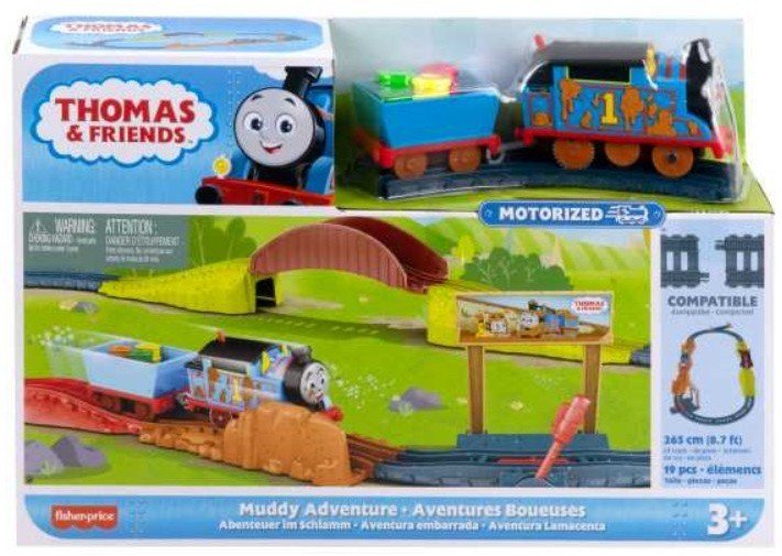 Zestaw z lokomotywš z napędem Tomek i Przyjaciele Błotna przygoda 1