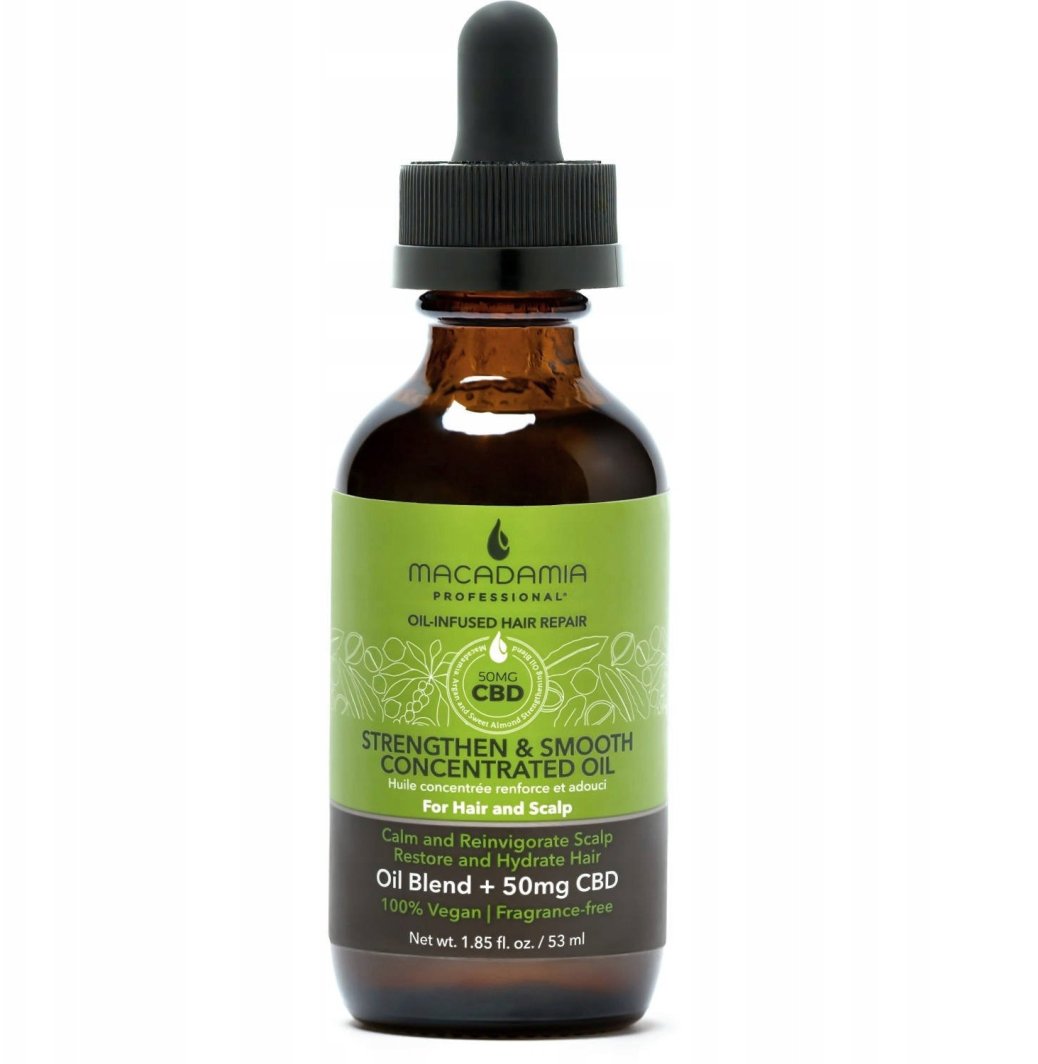 MACADAMIA PROFESSIONAL_Strenghten &amp; Smooth Concentated Oil + CBD 50mg skoncentrowany olejek do włosów i skóry głowy 53ml 1
