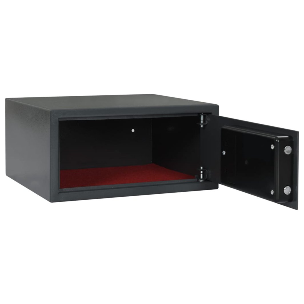 vidaXL Ciemnoszary sejf elektroniczny 42x37x20 cm ze stali 1