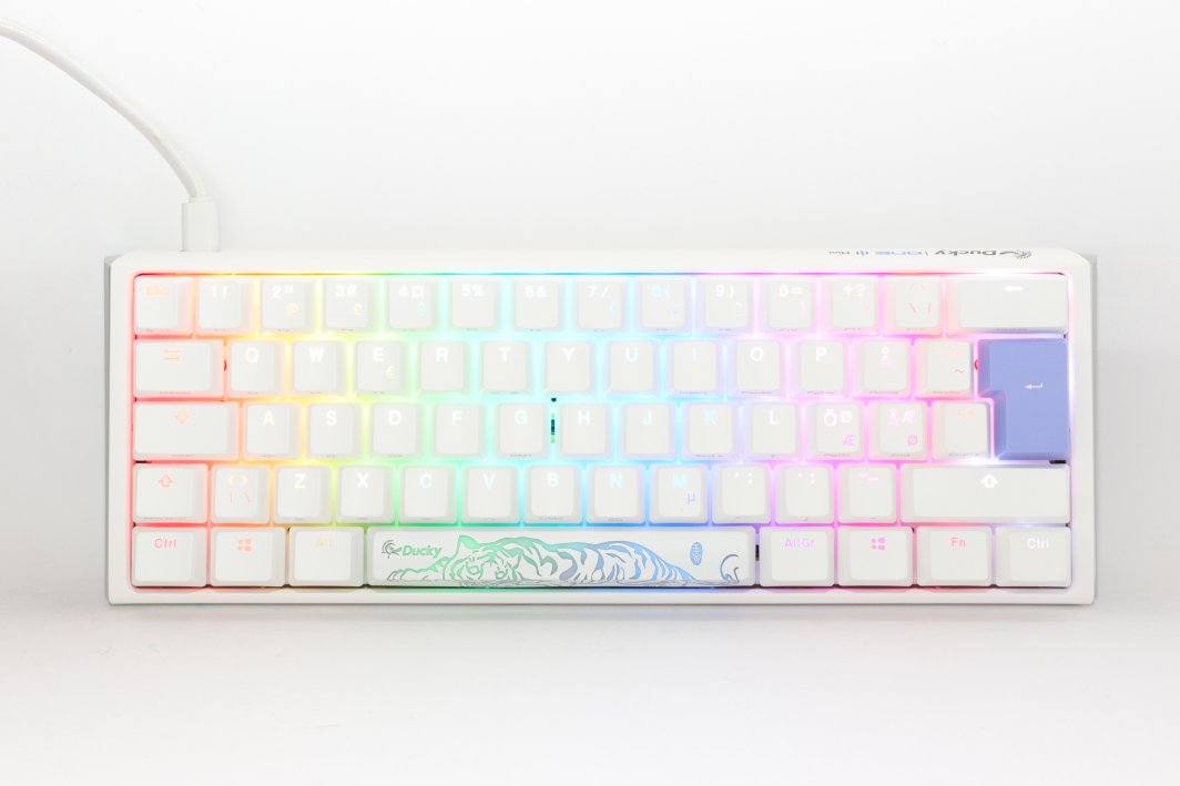 Ducky One 3 Mini 60% Mechanical Keyboard with Cherry MX Silver Switches, White 1