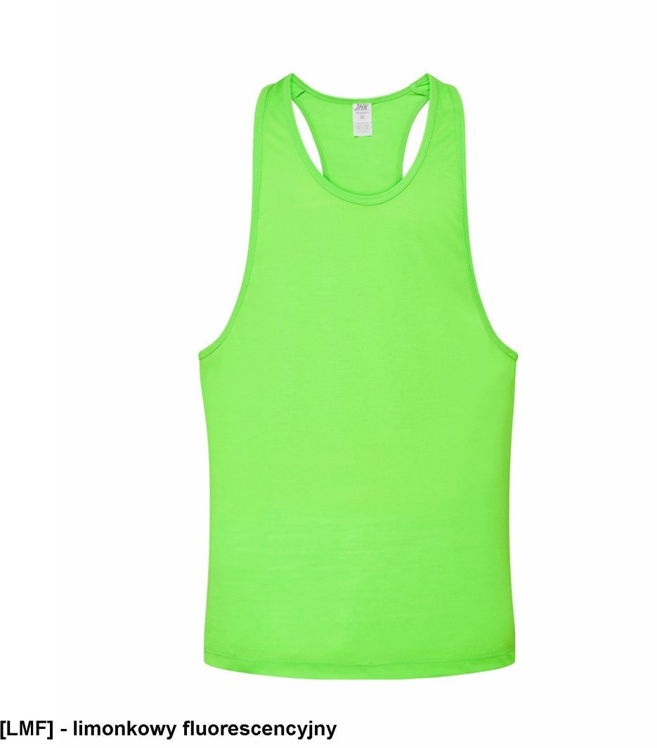 TSUALBCH - Sportowo-plażowy t-shirt bez rękawków - limonkowy fluorescencyjny XL 1