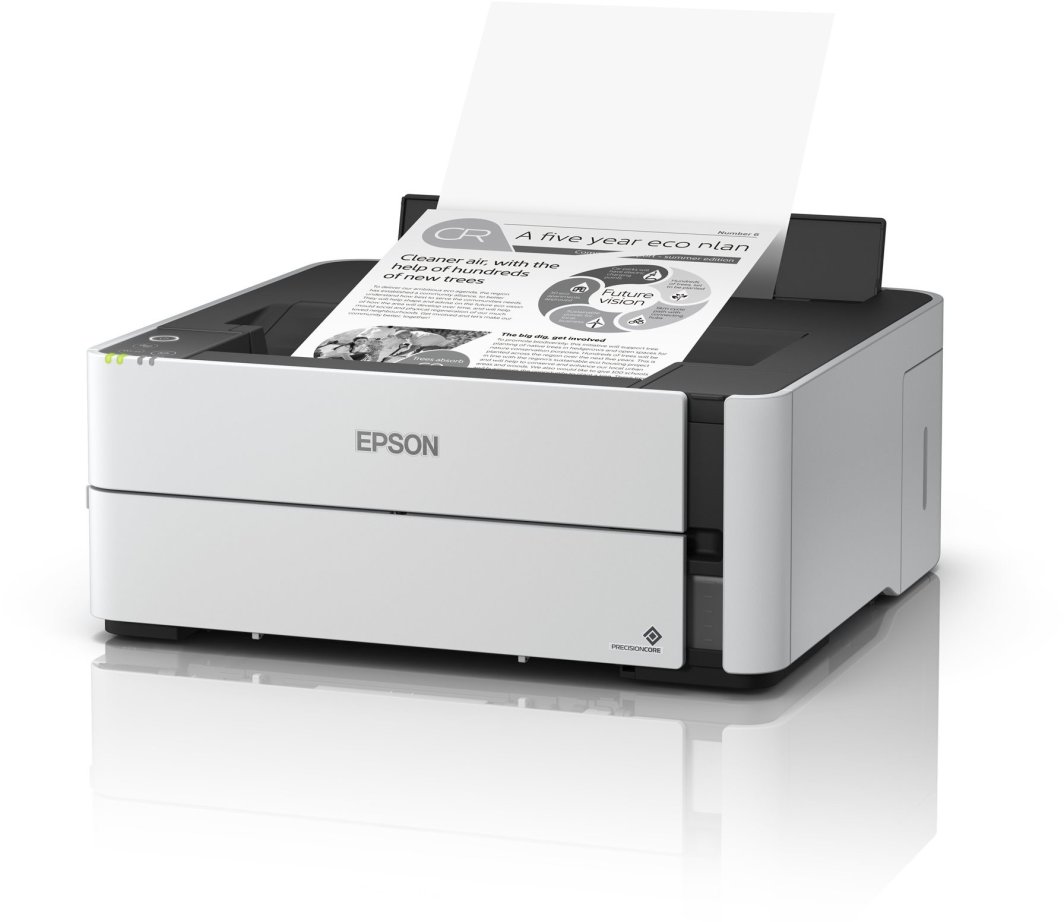 Epson EcoTank ET-M1180 - Drucker - s/w - Duplex - Tintenstrahl - ITS - A4/Legal - 1200 x 2400 dpi - bis zu 15.4 Seiten/Min. - Kapazitat: 250 Blatter - USB 2.0, LAN, Wi-Fi(n) 1