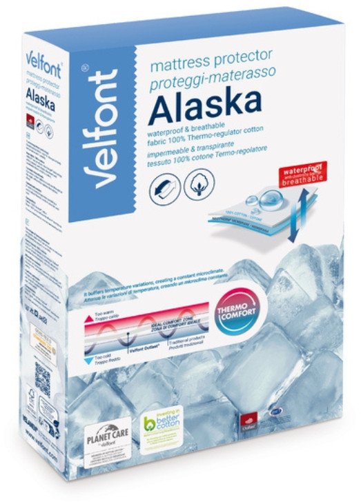 Ochraniacz Velfont Alaska 160x200 wodoodporny, antyalergiczny 1