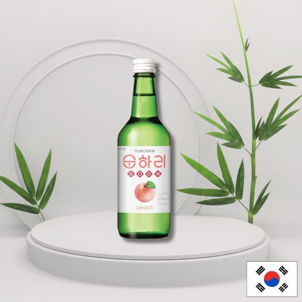 Soju brzoskwiniowe koreański destylowany alkohol można pić 1/2 z piwem 12% 350ml 1