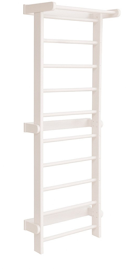 Drabinka gimnastyczna CHERRY WHITE | drewniana 220 cm  drążek, sosna, biały 1