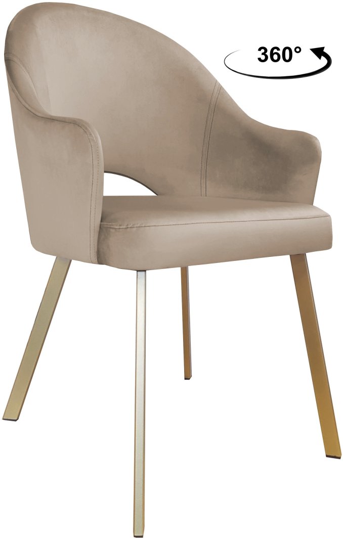 Krzesło obrotowe Velvet podstawa Profil złota MG09 1