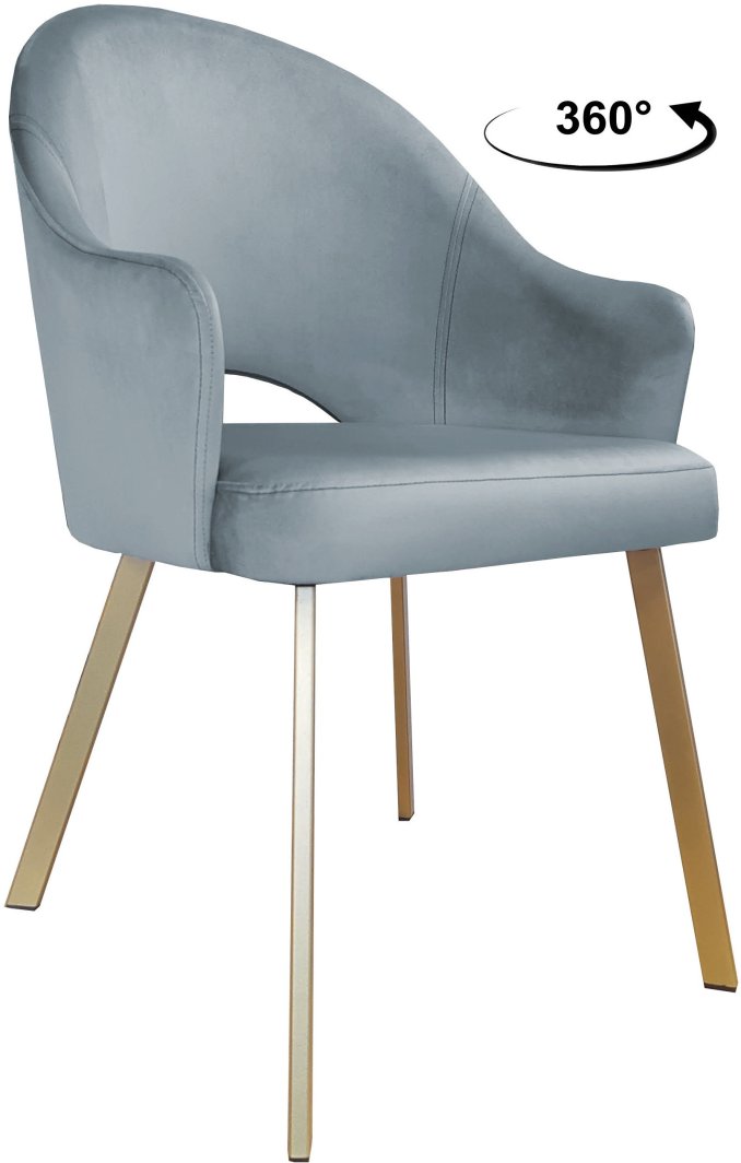 Krzesło obrotowe Velvet podstawa Profil złota BL06 1
