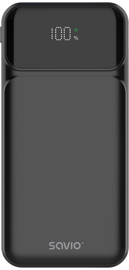 SAVIO BA-08 POWERBANK 10000 mAh, czarny 1