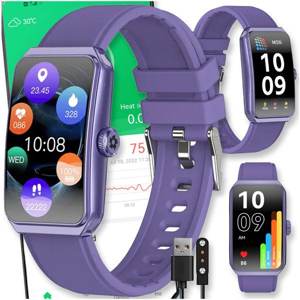 SMARTWATCH ZEGAREK WATCH AMOLED BLUETOOTH SMARTBAND SPORTOWY MENU PL DAMSKI R11 1