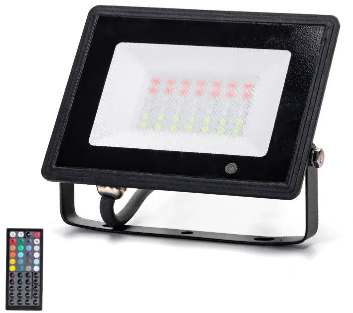 Halogen naświetlacz LED RGB  30W z pilotem 1
