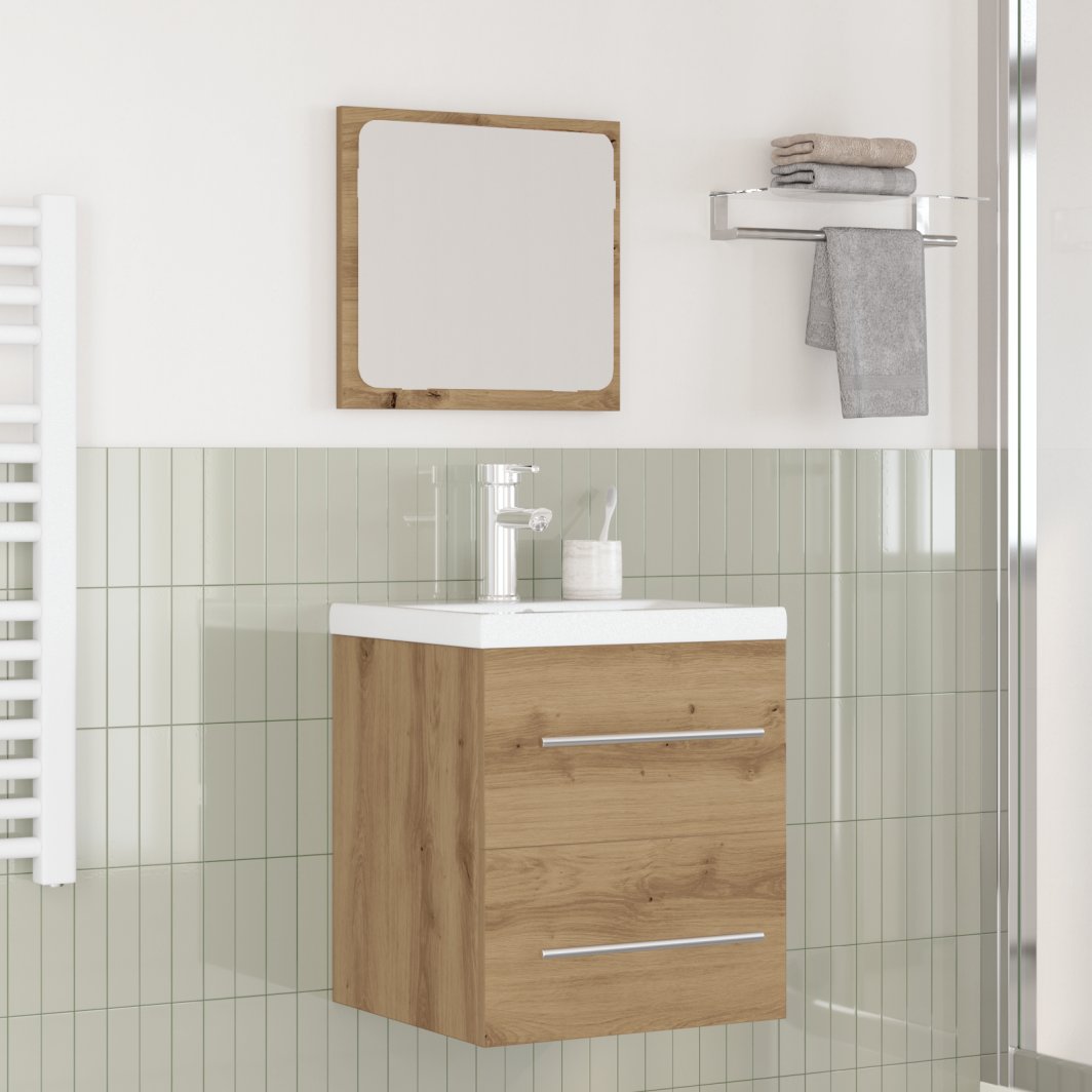 vidaXL Zestaw mebli łazienkowych 2 pcs Czarny dąb 41 x 38.5 x 48 cm 1
