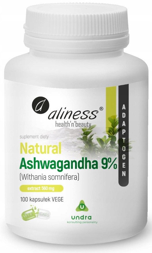 Aliness Natural Ashwaganda 560 mg 9% x 100 Vege caps one size 1