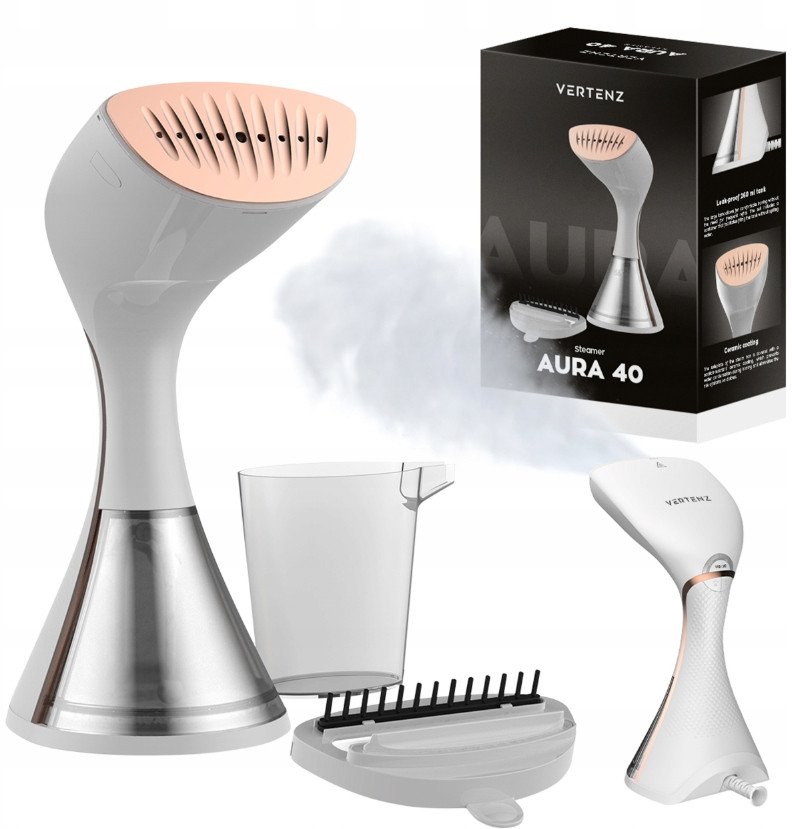 Parownica Steamer Do Ubrań Żelazko Parowe Vertenz Aura 40 White 1650 W 1