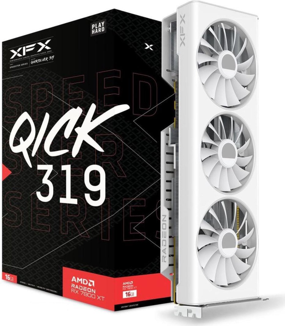 Karta graficzna XFX Speedster QICK 319 Radeon RX 7800 XT Core White 16GB GDDR6 (RX-78TQICKW9) 1
