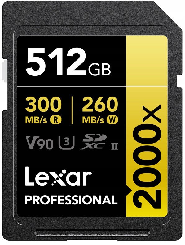 Karta Lexar Professional 2000x SDXC 512 GB Class 10 UHS-II/U3 V90 (LSD2000512G-RNNNG) 1