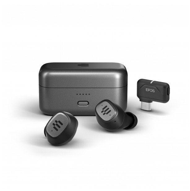 EPOS GTW 270 Hybrid Zestaw słuchawkowy Bezprzewodowy Douszny Gaming Bluetooth Czarny, Szary, Srebrny 1