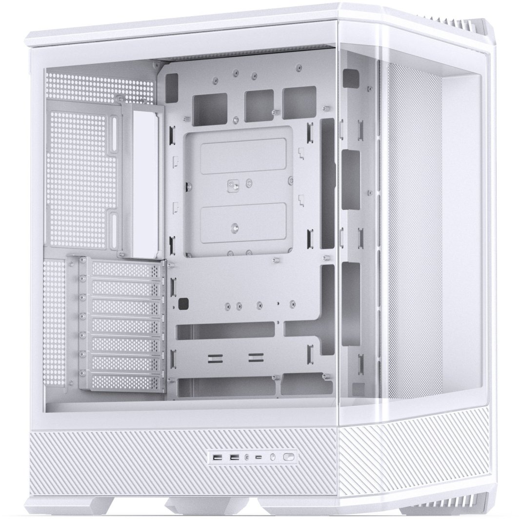Jonsbo D400 PC-Gehuse, Midi Tower, ATX, Tempered Glass - wei 1