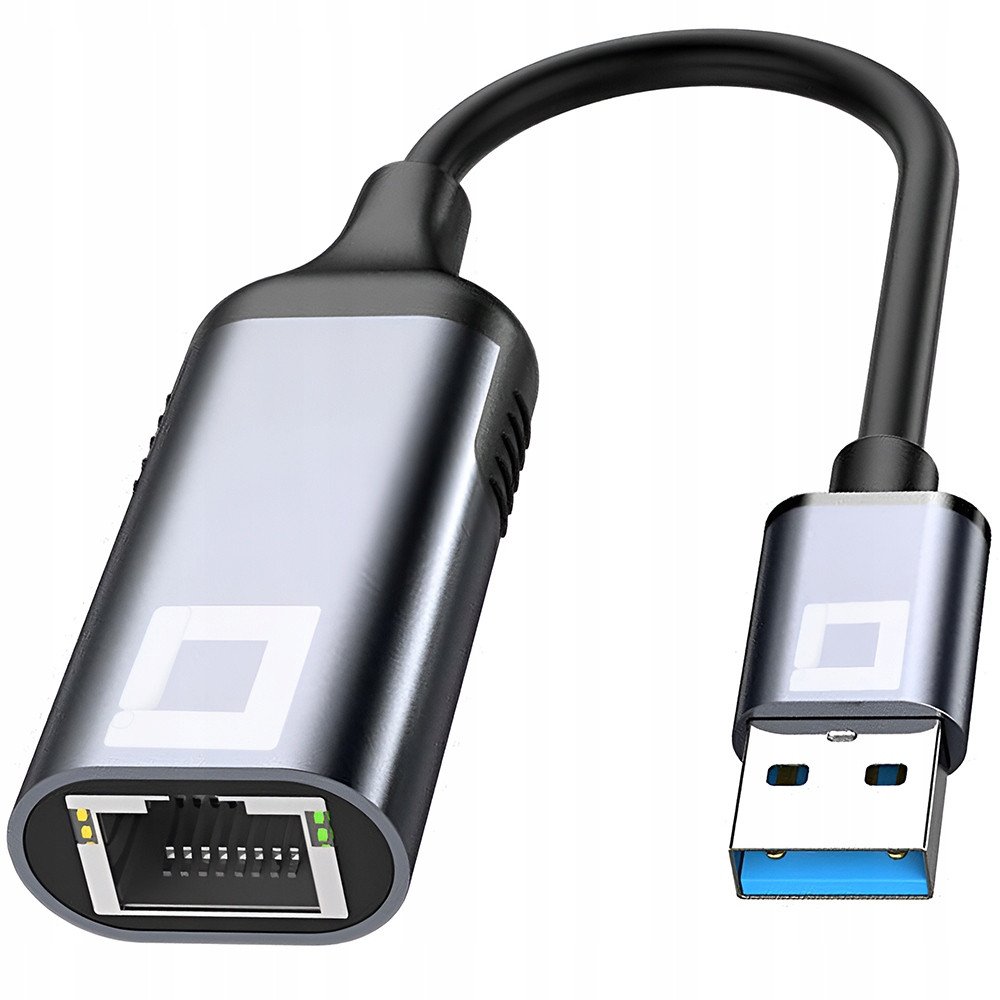 CO2 PRZEJŚCIÓWKA USB ETHERNET ADAPTER KARTA SIECIOWA LAN GIGABIT RJ45 2500 MBPS 1