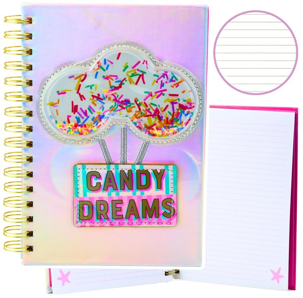 Zeszyt Notatnik W Linie Candy Dreams Cukierki Holograficzny A5 70 Kartek LEAN 1
