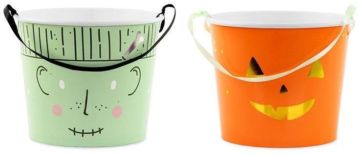 Wiaderka na cukierki Halloween 13,5cm 2szt 1