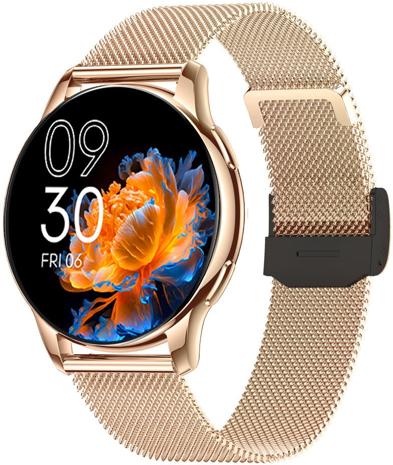 Smartwatch damski Rubicon -Asturia- - AMOLED rozmowy BT tętno SpO IP67 złoty 1