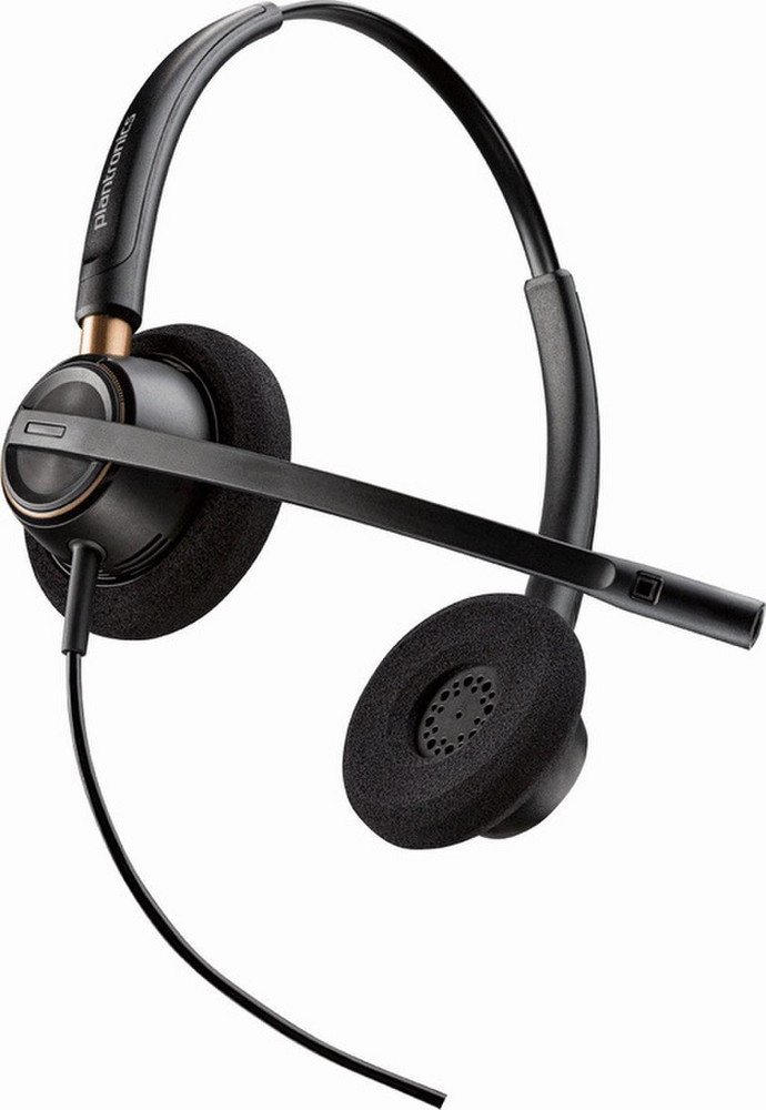 POLY EncorePro HW520 Binaural Wired Headset, USB-A, Black 1
