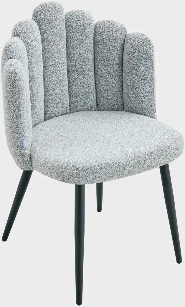 Krzesło LUXE w tkaninie Boucl szare HOMLA 1