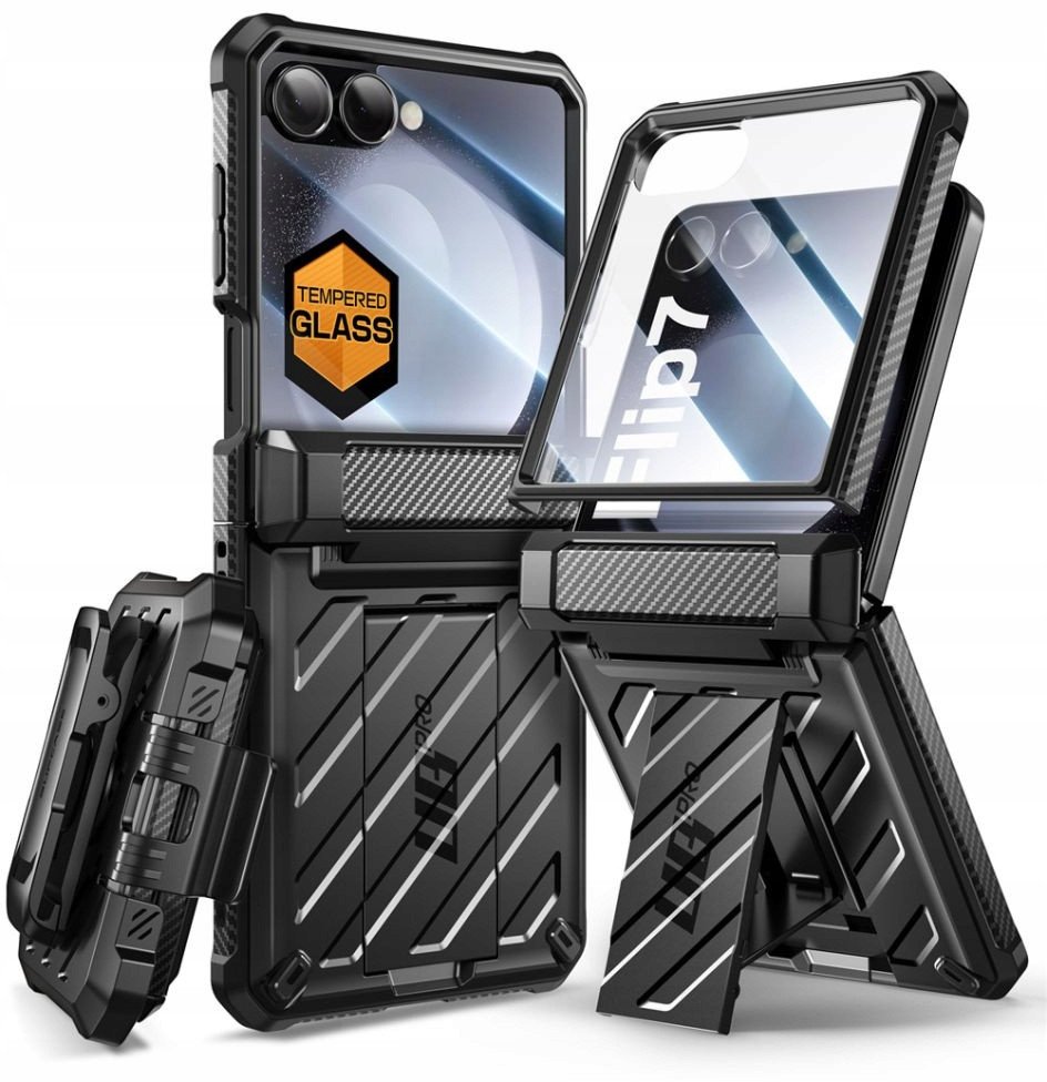 Supcase Etui pancerne Supcase UB Pro BackSP do Galaxy Z Flip7 czarne 1
