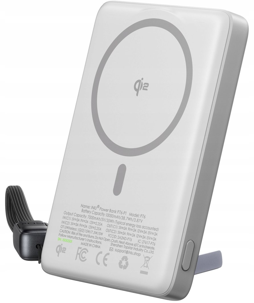 Iniu MagPro Slim 10K srebrny 1