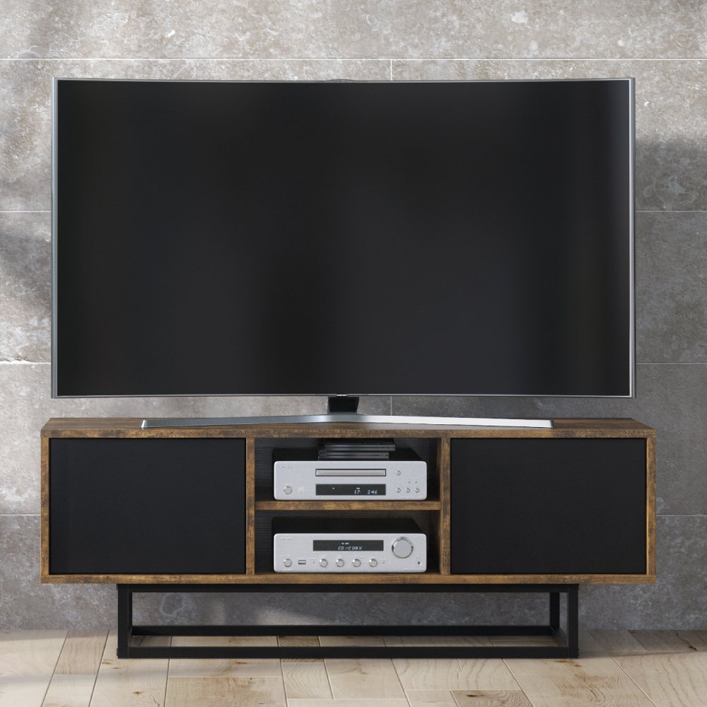 Szafka RTV 120cm Loft ONE FURNITURE Laminat Brąz Rustrykalny 1