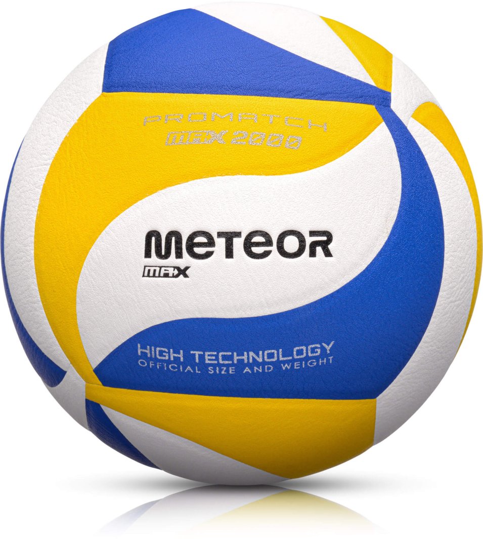 Piłka siatkowa Meteor Max 2000 niebieski/żółty/biały Uniwersalny 1