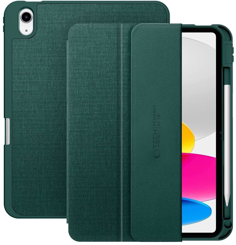 Etui Tech-Protect SmartCase Pen Canvas do Apple iPad 10.9" 2022 / 11" 2025 Moss Green 1