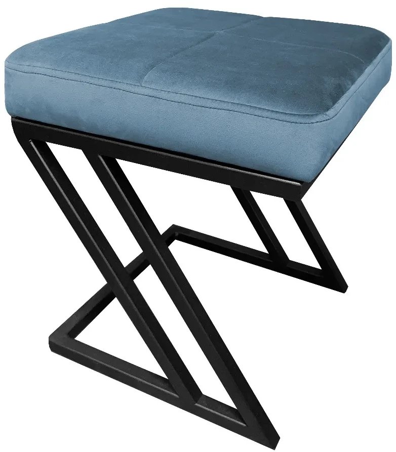 Pufa ZAZU MG VELVET ciemnoniebieska ATOS 1