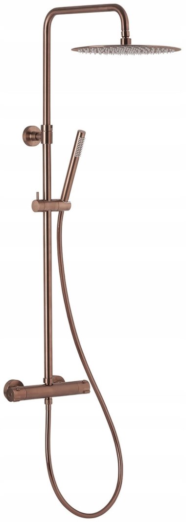 KFA deszczownia z baterią termostatyczną Moza Premium, miedź szczotkowana PVD 5736-920-34 1