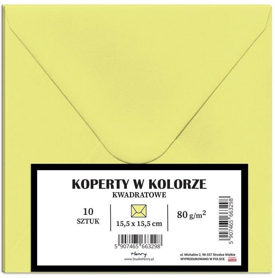 Koperty A5 blady żółty 10szt 1