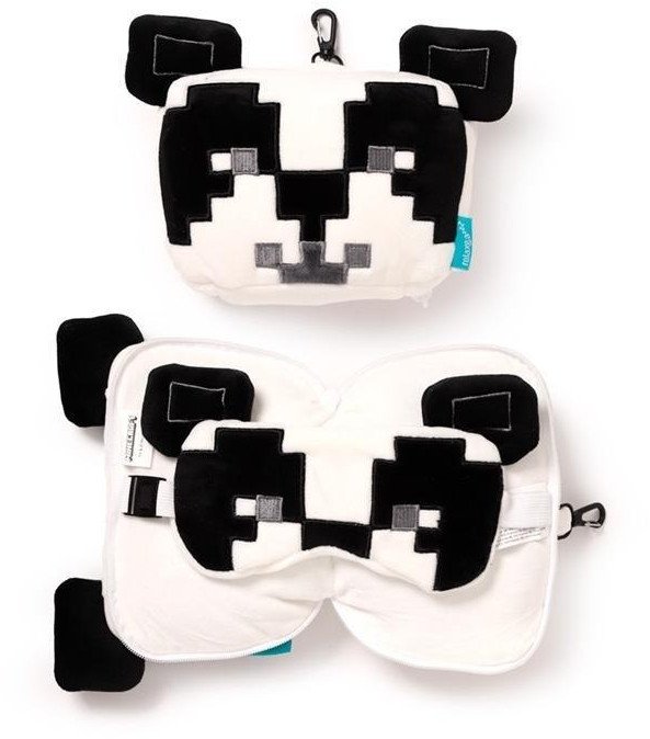 Poduszka podróżna i maska na oczy Panda Minecraf 1
